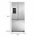 Whirlpool WRF560SEYM 30 in. W 19.7 cu. ft. French Door Refrigerator in Monochromatic Stainless Steel